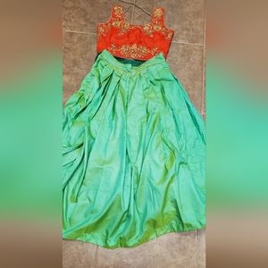 Indian pakistani chaniyacholi lahangacholi crocktop anarkali salvarsuit  chudida